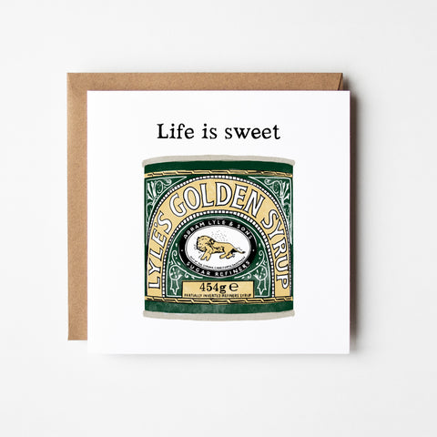 Life is Sweet - blank greetings card