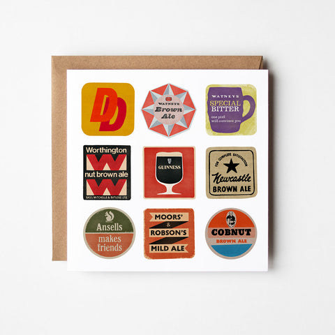 Beer Mats - blank greetings card