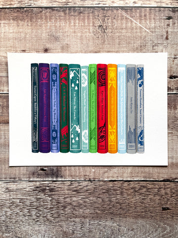 Little Clothbound Classics Winter book collection, limited-edition, Giclee print