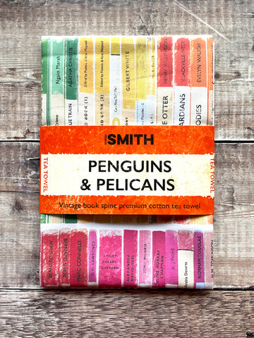 Penguins and Pelicans - tea towel