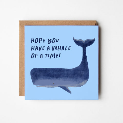 A Whale of a Time - blank greetings card