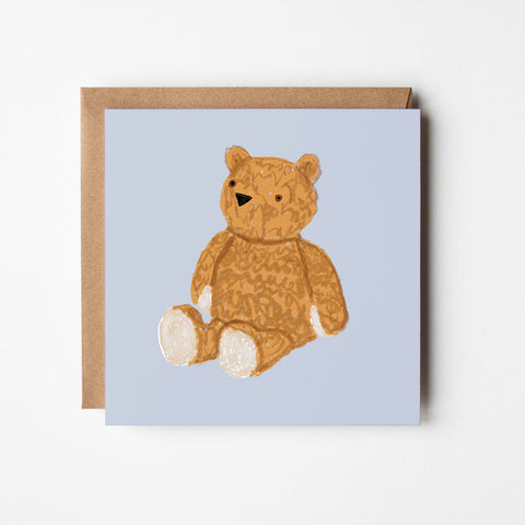 Teddy bear - blank greetings card