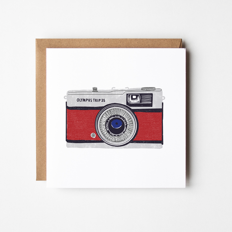 Camera - blank greetings card