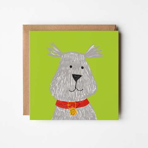 Scruffy Mutt - blank greetings card