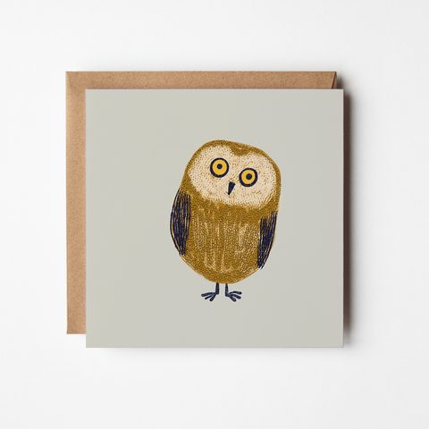 Owl - blank greetings card