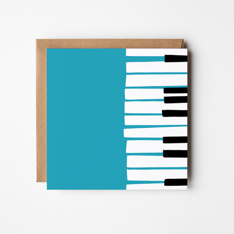 Piano - blank greetings card